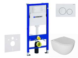 GEBERIT Duofix Set předstěnové instalace, klozetu Oudee a sedátka softclose, tlačítko Delta20, alpská bílá SANI11CA3138