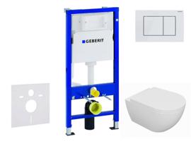GEBERIT Duofix Set předstěnové instalace, klozetu Oudee a sedátka softclose, tlačítko Delta30, alpská bílá SANI11CA3132