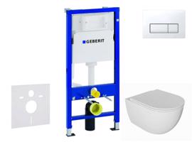 GEBERIT Duofix Set předstěnové instalace, klozetu Oudee a sedátka softclose, tlačítko Delta50, alpská bílá SANI11CA3137