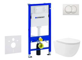 GEBERIT Duofix Set předstěnové instalace, klozetu Oudee Vortex a sedátka softclose, tlačítko Delta, bílá SANI11CA3191