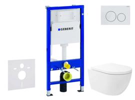 GEBERIT Duofix Set předstěnové instalace, klozetu Oudee Vortex a sedátka softclose, tlačítko Delta20, alpská bílá SANI11CA3182