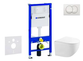 GEBERIT Duofix Set předstěnové instalace, kompaktního klozetu Gaia a sedátka softclose, tlačítko Delta, bílá SANI11CA3150