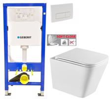 GEBERIT DuofixBasic s bílým tlačítkem DELTA51 + WC INVENA FLORINA WITH SOFT, včetně soft/close sedátka 458.103.00.1 51BI FL1
