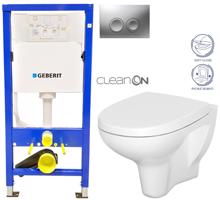 GEBERIT DuofixBasic s matným tlačítkem DELTA21 + WC CERSANIT ARTECO CLEANON + SEDÁTKO 458.103.00.1 21MA AT1