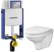 GEBERIT KOMBIFIX ECO, nádržka UP 320 bez tlačítka + WC CERSANIT DELFI + SEDÁTKO 110.302.00.5 DE1
