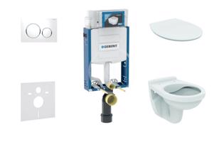 GEBERIT Kombifix Set předstěnové instalace, klozet Alpha se sedátkem, tlačítko Sigma20, bílá/chrom 110.302.00.5 ND4