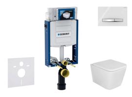 GEBERIT Kombifix Set předstěnové instalace, klozetu Arkas I a sedátka softclose, tlačítko Sigma50, chrom/alpská bílá SANI15CA3132