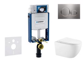 GEBERIT Kombifix Set předstěnové instalace, klozetu Gaia a sedátka softclose, tlačítko Sigma20, nerez SANI15CA6102