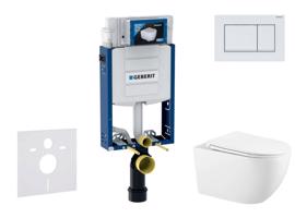 GEBERIT Kombifix Set předstěnové instalace, klozetu Gaia a sedátka softclose, tlačítko Sigma30, bílá/bílá mat SANI15CA3127