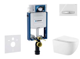 GEBERIT Kombifix Set předstěnové instalace, klozetu Gaia a sedátka softclose, tlačítko Sigma50, chrom/alpská bílá SANI15CA3126