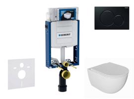 GEBERIT Kombifix Set předstěnové instalace, klozetu Oudee a sedátka softclose, tlačítko Sigma01, černá SANI15CA5113