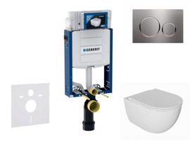 GEBERIT Kombifix Set předstěnové instalace, klozetu Oudee a sedátka softclose, tlačítko Sigma20, nerez SANI15CA6101