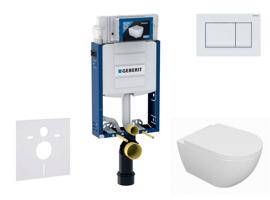 GEBERIT Kombifix Set předstěnové instalace, klozetu Oudee a sedátka softclose, tlačítko Sigma30, bílá/bílá mat SANI15CA3121