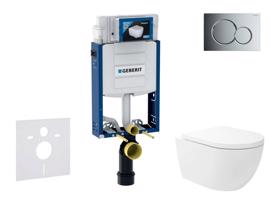 GEBERIT Kombifix Set předstěnové instalace, klozetu Oudee Vortex a sedátka softclose, tlačítko Sigma01, lesklý chrom SANI15CA1130