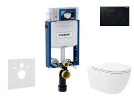 GEBERIT Kombifix Set předstěnové instalace, klozetu Oudee Vortex a sedátka softclose, tlačítko Sigma01, černá SANI15CA5140