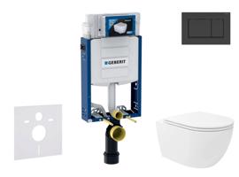 GEBERIT Kombifix Set předstěnové instalace, klozetu Oudee Vortex a sedátka softclose, tlačítko Sigma30, matná černá/černá SANI15CA5139