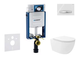 GEBERIT Kombifix Set předstěnové instalace, klozetu Oudee Vortex a sedátka softclose, tlačítko Sigma50, chrom/alpská bílá SANI15CA3189