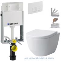 GEBERIT KOMBIFIXBasic vč. bílého  tlačítka DELTA 50 + WC LAUFEN PRO RIMLESS + SEDÁTKO 110.100.00.1 50BI LP1