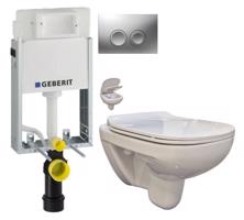 GEBERIT KOMBIFIXBasic vč. matného tlačítka DELTA 25 + WC bez oplachového kruhu Edge + SEDÁTKO 110.100.00.1 21MA EG1