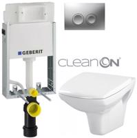 GEBERIT KOMBIFIXBasic vč. matného tlačítka DELTA 25 + WC CERSANIT CLEANON CARINA  + SEDÁTKO 110.100.00.1 21MA CA1