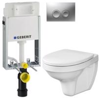 GEBERIT KOMBIFIXBasic vč. matného tlačítka DELTA 25 + WC CERSANIT DELFI + SEDÁTKO 110.100.00.1 21MA DE1