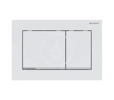 GEBERIT Omega30 Ovládání splachování, matná bílá/lesklý chrom 115.080.JT.1