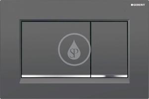 GEBERIT Sigma30 Ovládací tlačítko splachování, černá/chrom 115.883.KM.1