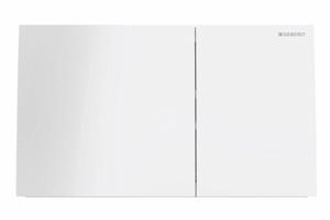 GEBERIT Sigma70 Ovládání splachování, sklo/bílá 115.622.SI.1