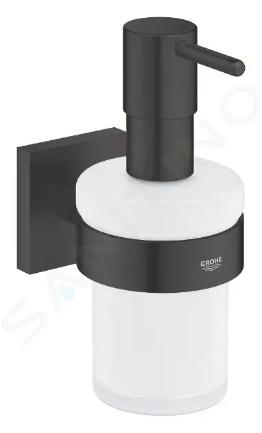 GROHE QuickFix Start Cube Dávkovač mýdla s držákem, sklo/matná černá 410982430