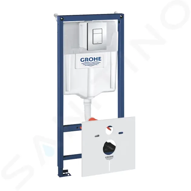 GROHE Rapid SL Předstěnová instalace s nádržkou pro závěsné WC, tlačítko Skate Cosmopolitan, chrom 38775001