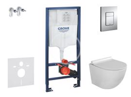 GROHE Rapid SL Set předstěnové instalace, klozetu Gaia a sedátka softclose, tlačítko Skate Cosmpolitan, chrom SANI11BA1103