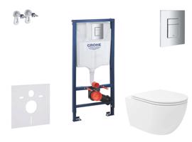 GROHE Rapid SL Set předstěnové instalace, klozetu Oudee Vortex a sedátka softclose, tlačítko Skate Cosmopolitan, chrom SANI11BA3109