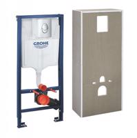 GROHE Solido+ Předstěnová instalace pro závěsné WC, ovládací tlačítko Start, chrom 36529000