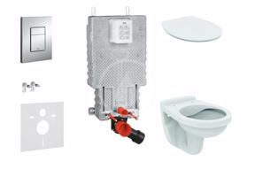 GROHE Uniset Set předstěnové instalace, klozet Alpha se sedátkem, tlačítko Skate Cosmopolitan, chrom 38643SET-KD