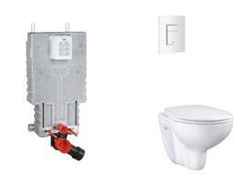 GROHE Uniset Set předstěnové instalace, klozetu, sedátka SoftClose a tlačítka Skate Cosmopolitan, alpská bílá SANI15BB3101