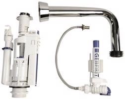 GSI CLASSIC splachovací mechanismus k WC nádržce nízké, chrom BZCR