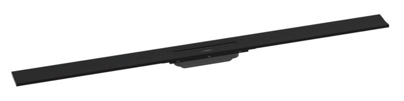 HANSGROHE RainDrain Flex Lineární sprchový žlab s nerezovým roštem 1200, ke stěně, zkrátitelný, matná černá 56054670