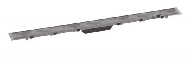 HANSGROHE RainDrain Rock Lineární sprchový žlab 900, s roštem pro vložení dlažby, nerez 56032000