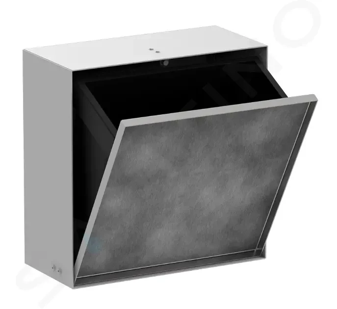 HANSGROHE XtraStoris Rock Podomítkový odpadkový koš 6 l, matná bílá 56090700