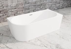 HOPA Volně stojící vana AVITA NEW bílá, se štěrbinovým přepadem Barva sifonu Chrom, Rozměr vany 170 × 80 cm, Způsob provedení Pravé VANAVN170P