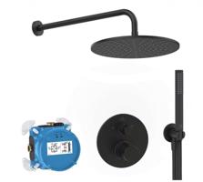 IDEAL STANDARD CeraTherm Sprchový set s termostatem pod omítku, s tělesem, průměr 30 cm, matná černá A7573XG