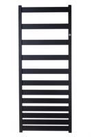 Instalprojekt Koupelnový radiátor BELTI černá barva Barva Černá , Doporučená topná tyč 600 W, Rozměr A 50 cm, Rozměr C 160 cm, Skutečný rozměr radiátoru 500 x 1573 mm, Typ připojení Klasické (na rozteč) RADBEL501631