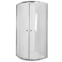 INVENA Sprchový kout čtvrtkruh VITORIA, profil: chrom, sklo čiré 90x90cm AK-49-195-O