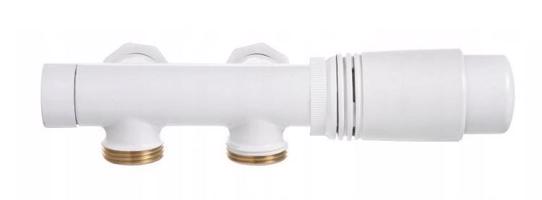 INVENA Termostatická sada ventilů typ DUOPLEX pro středové připojení na měděné nebo alupex trubky, barva: bílá CZ-89-015-S