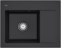 Keramický dřez Villeroy & Boch Subway 45 Compact, 331201R7, Pure Black 331201R7