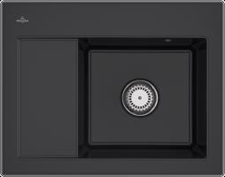 Keramický dřez Villeroy & Boch Subway 45 Compact, 331301R7, Pure Black 331301R7