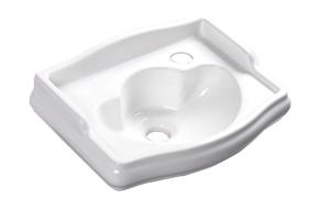 KERASAN RETRO keramické umývátko 41x30cm, otvor pro baterii vpravo, bílá 103301DX