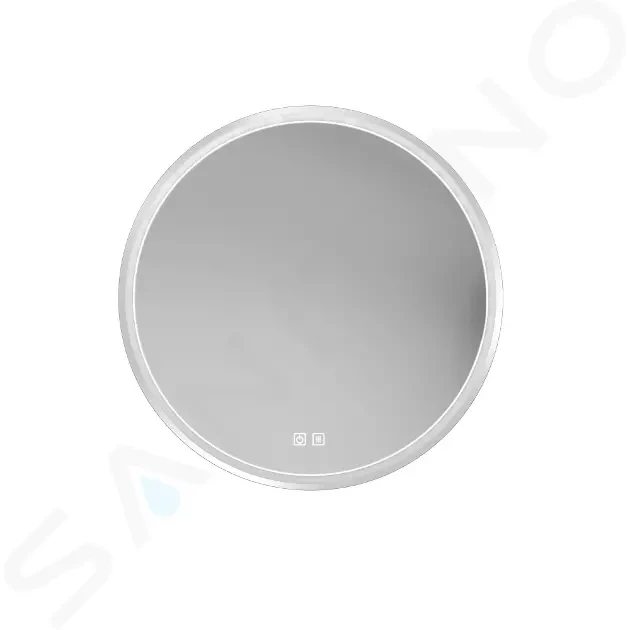 Kielle Idolio Zrcadlo s LED osvětlením a vyhříváním, průměr 80 cm, chrom 50324003