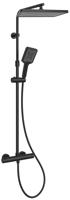 Kielle Vega Sprchový set s termostatem, 30x20 cm, 3 proudy, matná černá 20618004