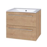 Mereo Bino, koupelnová skříňka s keramickým umyvadlem 61 cm, dub Arlington CN620